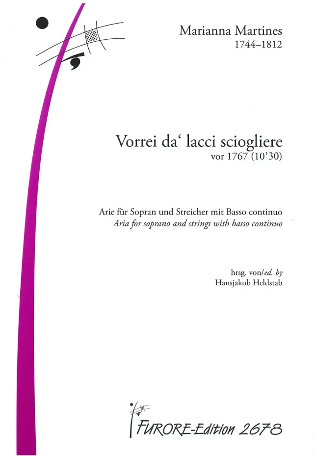 Furore Edition Vorrei da lacci Arie Noten Sopran Streicher