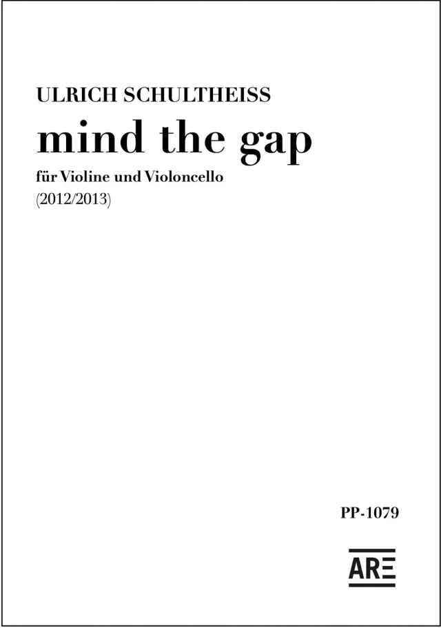 Are Musik Verlag Ulrich Schultheiss mind the gap Noten