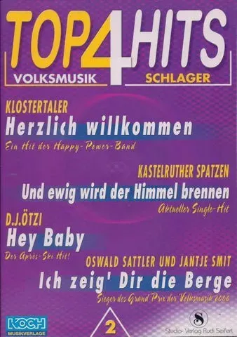Studio-Verlag Rudi Seifert 4 Top Hits 2 Noten C-Stimme mit Text B-Ware
