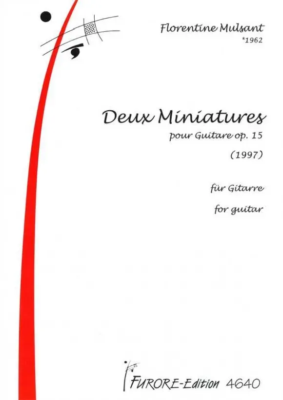 Furore Edition Deux Miniatures pour Guitare op. 15 Partitur