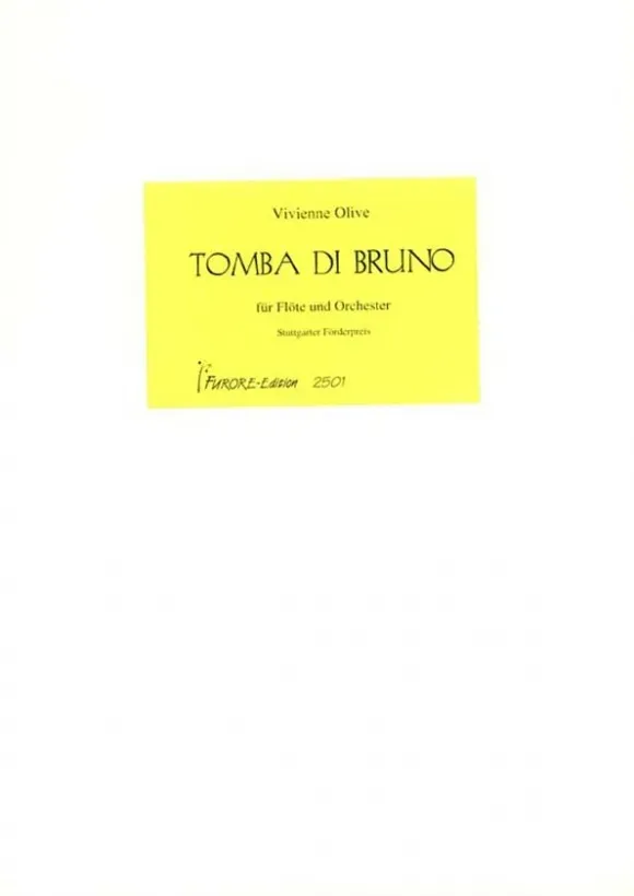 Furore Edition Tomba di Bruno Mietmaterial für Flöte und Orchester