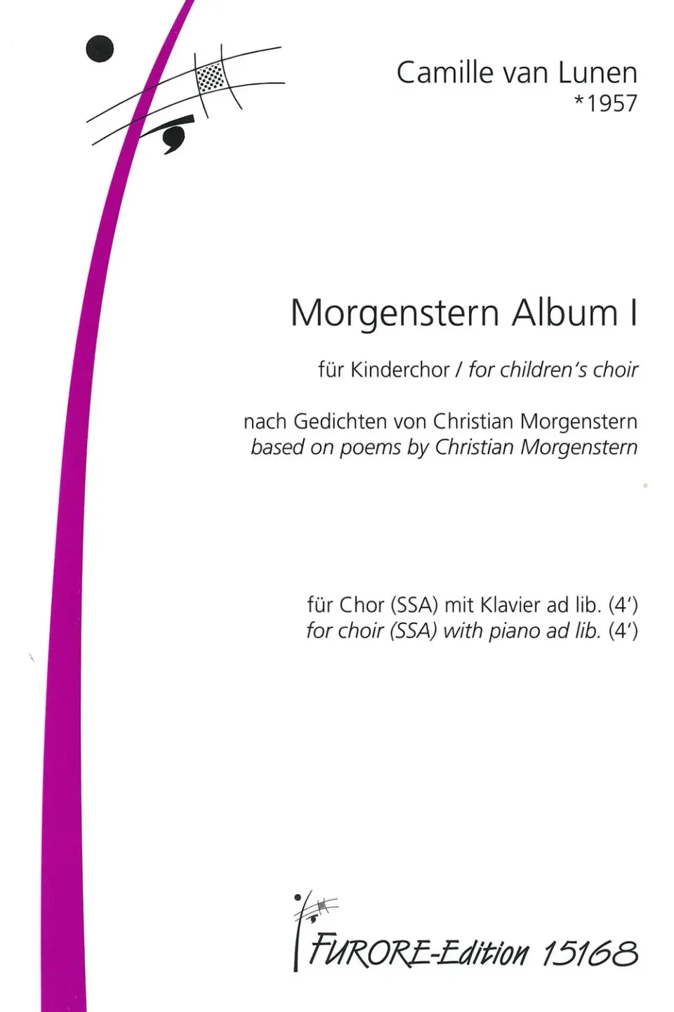 Furore Edition Morgenstern Album I Kinderchor Noten