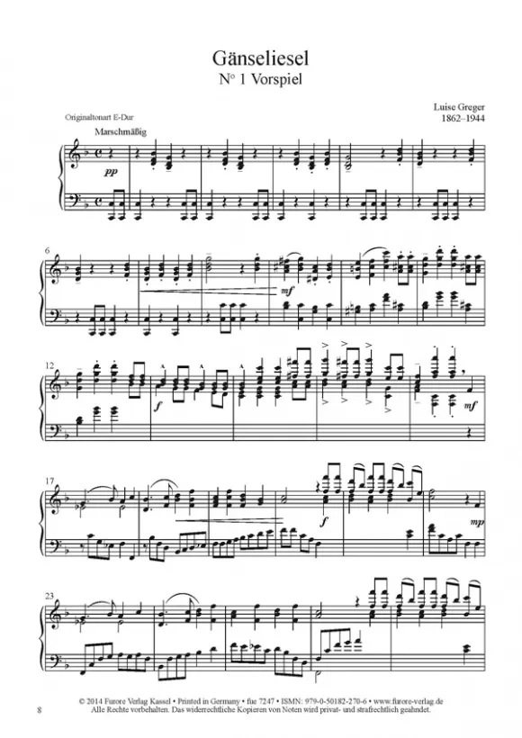 Furore Edition Gänseliesel Märchenspiel Gesangspartitur Kammerensemble