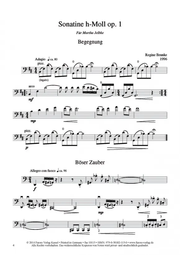 Furore Edition Märchenkompositionen Vol.1/2 Cello solo