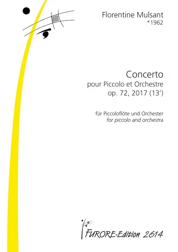 Furore Edition Concerto pour piccolo et orchestre op. 72 No. 2 Partitur