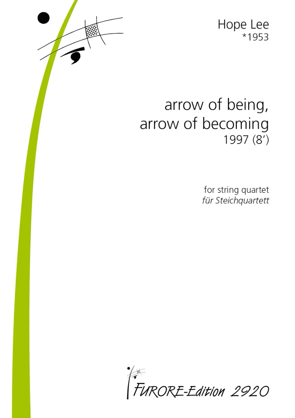 Furore Edition Arrow of being Noten Streichquartett 1997