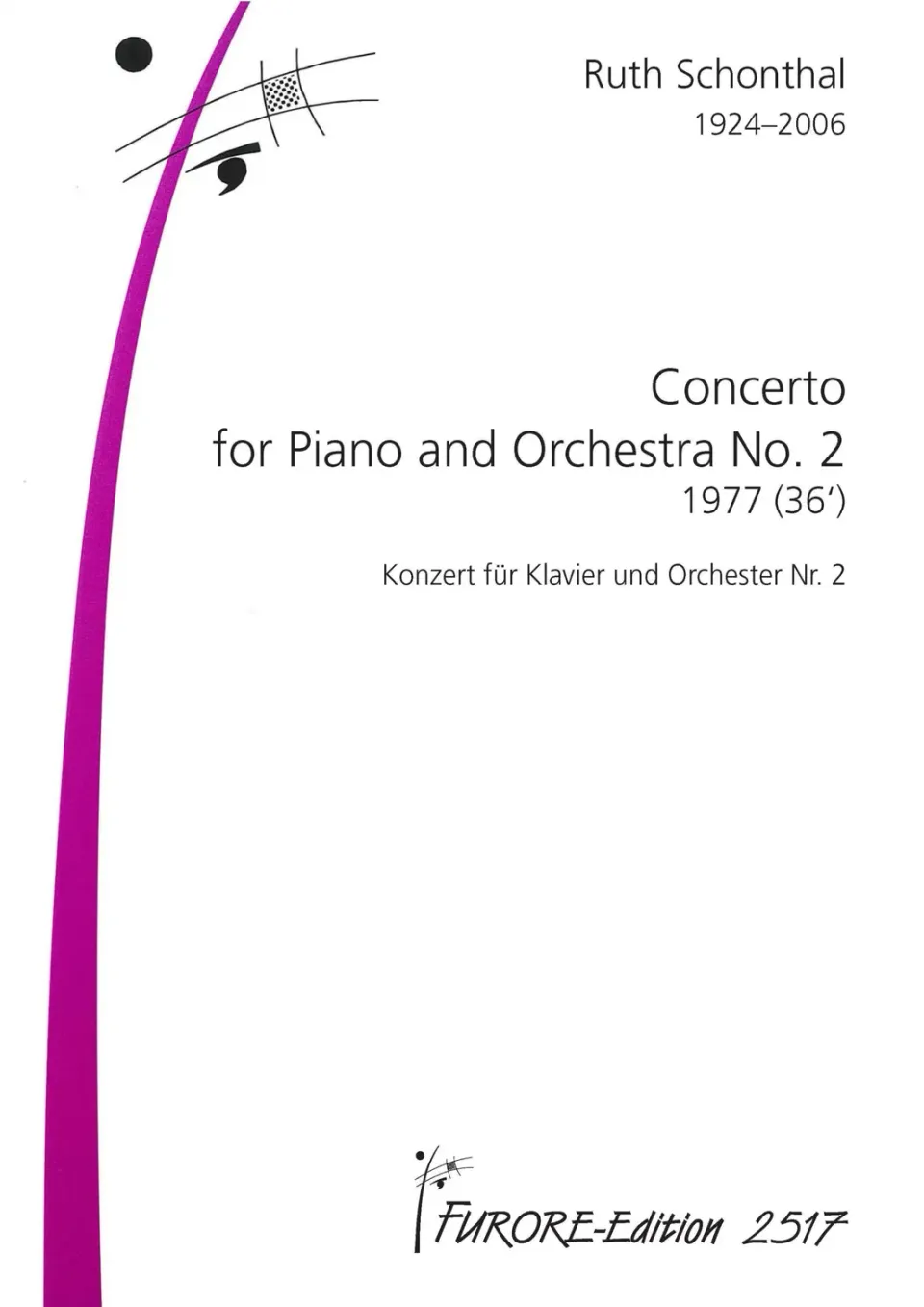Furore Edition Concerto Piano Orchestra No. 2 Klavierkonzert