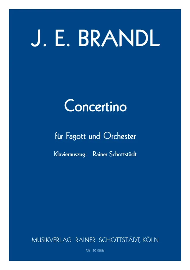 Musikverlag Rainer Schottstädt Concertino F-dur Fagott Klavier Noten