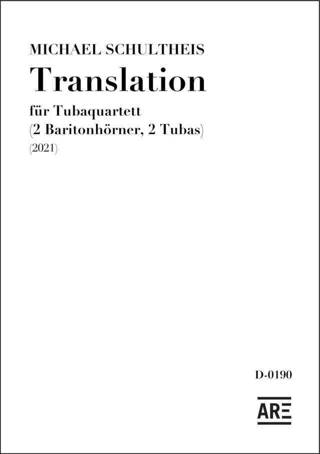 Are Musik Verlag Schultheis Translation Tubaquartett Noten