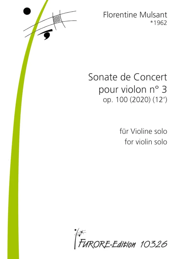 Furore Edition Sonate de Concert pour violon n° 3 op. 100 Noten