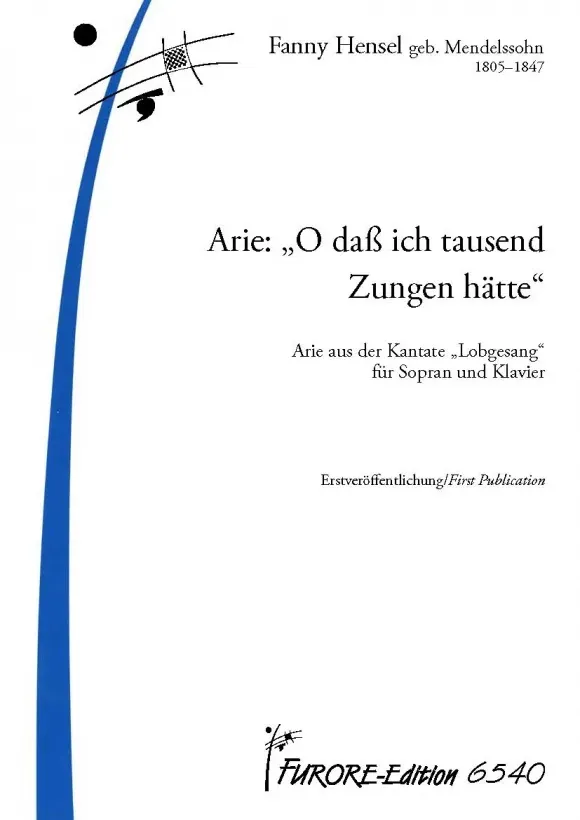 Furore Edition Arie „O daß ich tausend Zungen hätte“ Noten für Sopran und Klavier