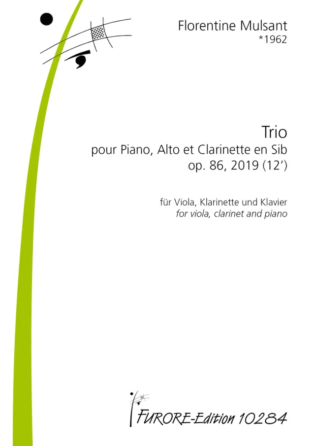 Furore Edition Trio op. 86 Noten für Klarinette Viola Klavier