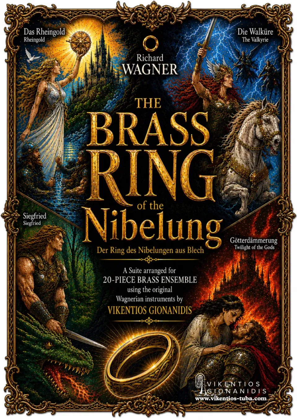 Vikentios Gionanidis BRASS Ring Nibelung Wagner Noten