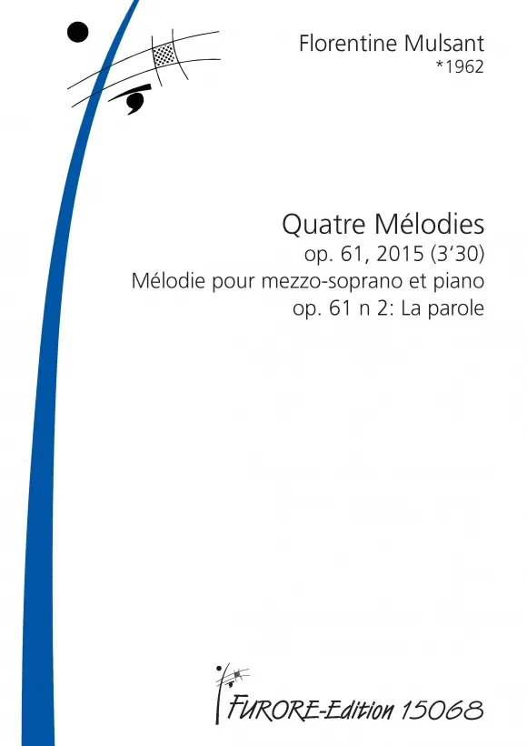 Furore Edition Quatre Mélodies Lied