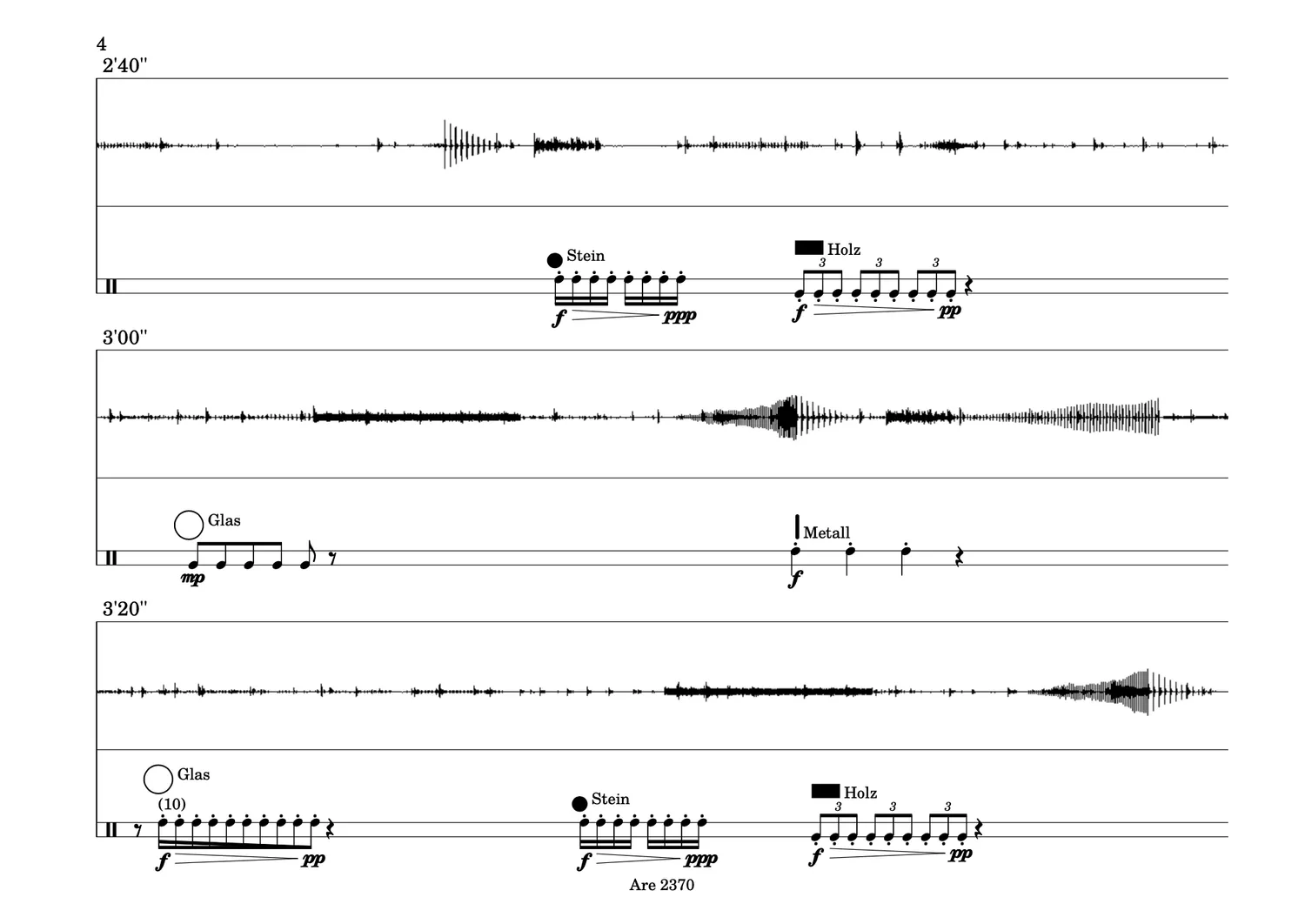Are Musik Verlag Makrokreise Zuspiel Partitur
