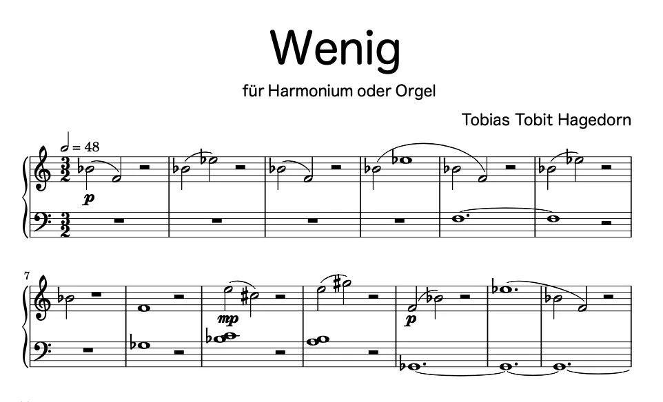 Are Musik Verlag Hagedorn Wenig 2022 Orgelnoten sehr leicht