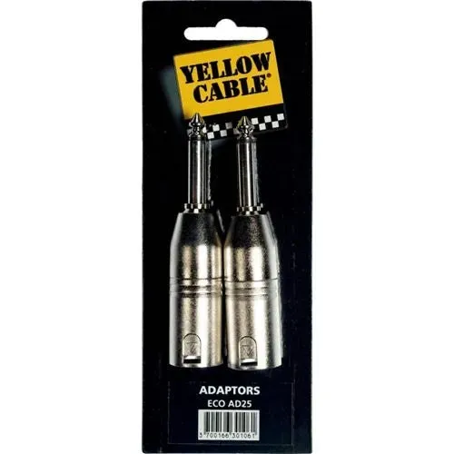 Yellow Cable AD25 Adapter Klinke XLR 2 Stück Zubehör
