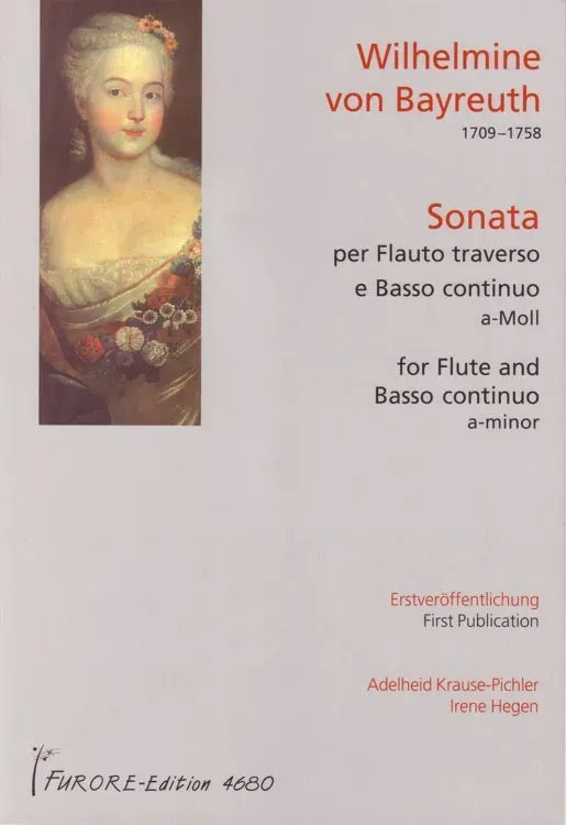 Furore Edition Sonata Flauto traverso Basso Flötennoten Partitur Stimmen