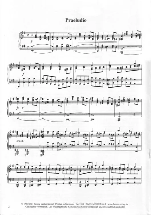 Furore Edition Praeludio Klaviernoten Fanny Hensel leicht
