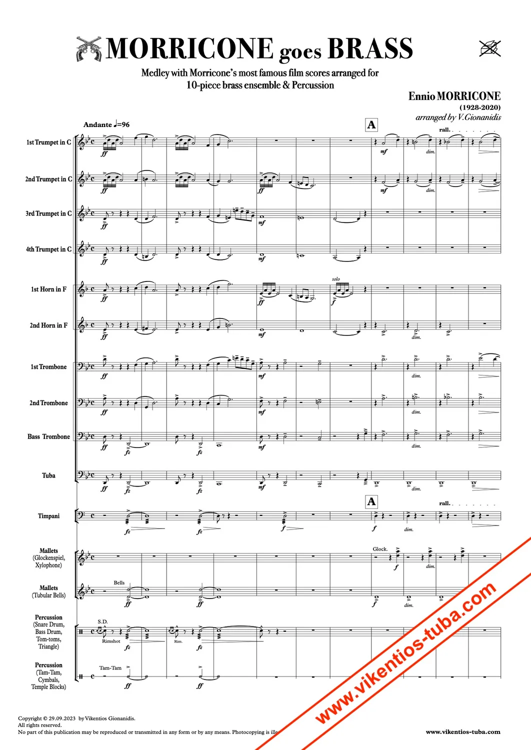 Vikentios Gionanidis Morricone goes Brass Noten für Blechensemble (10)