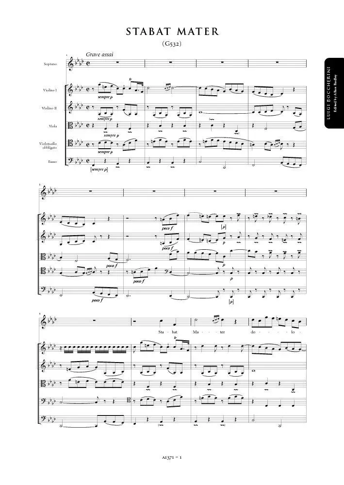 Artaria Boccherini, Luigi Stabat Mater