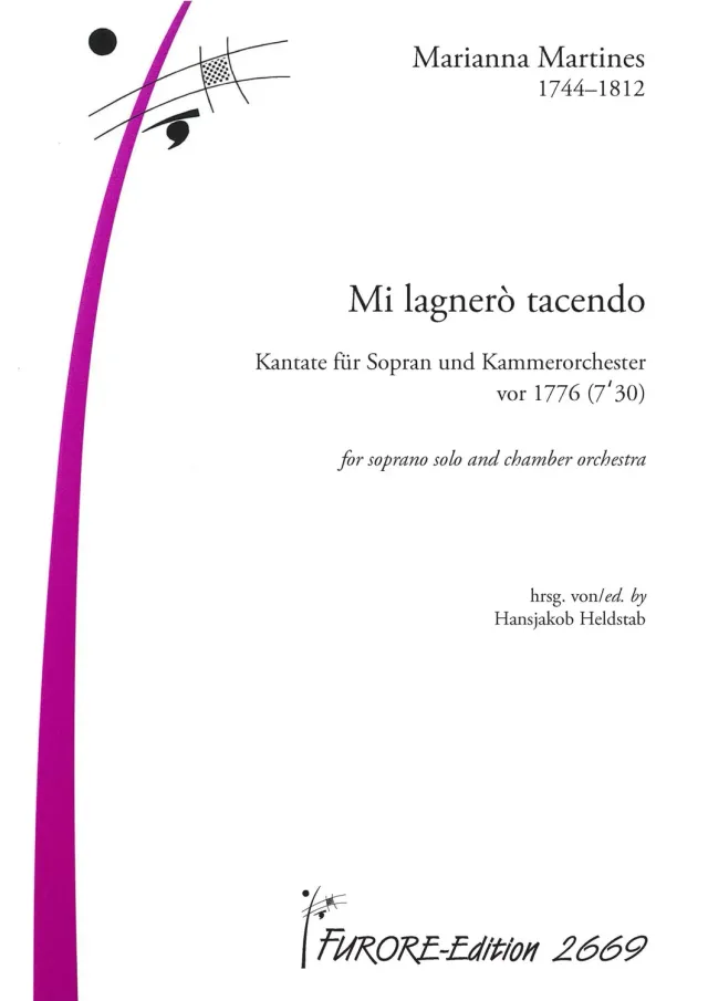 Furore Edition Mi lagnero tacendo Kantate für Sopran und Kammerorchester