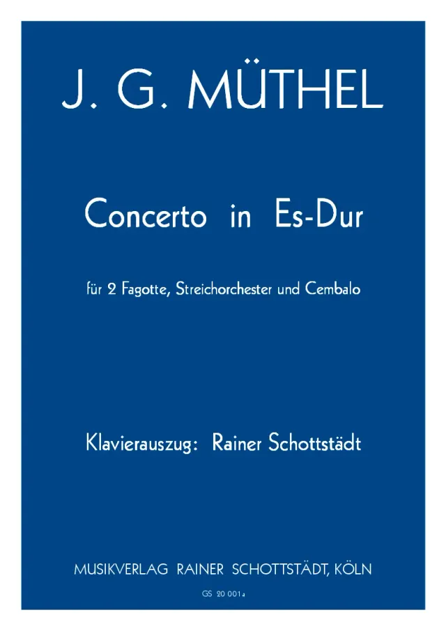 Musikverlag Rainer Schottstädt Müthel Concerto in Es Klavierauszug