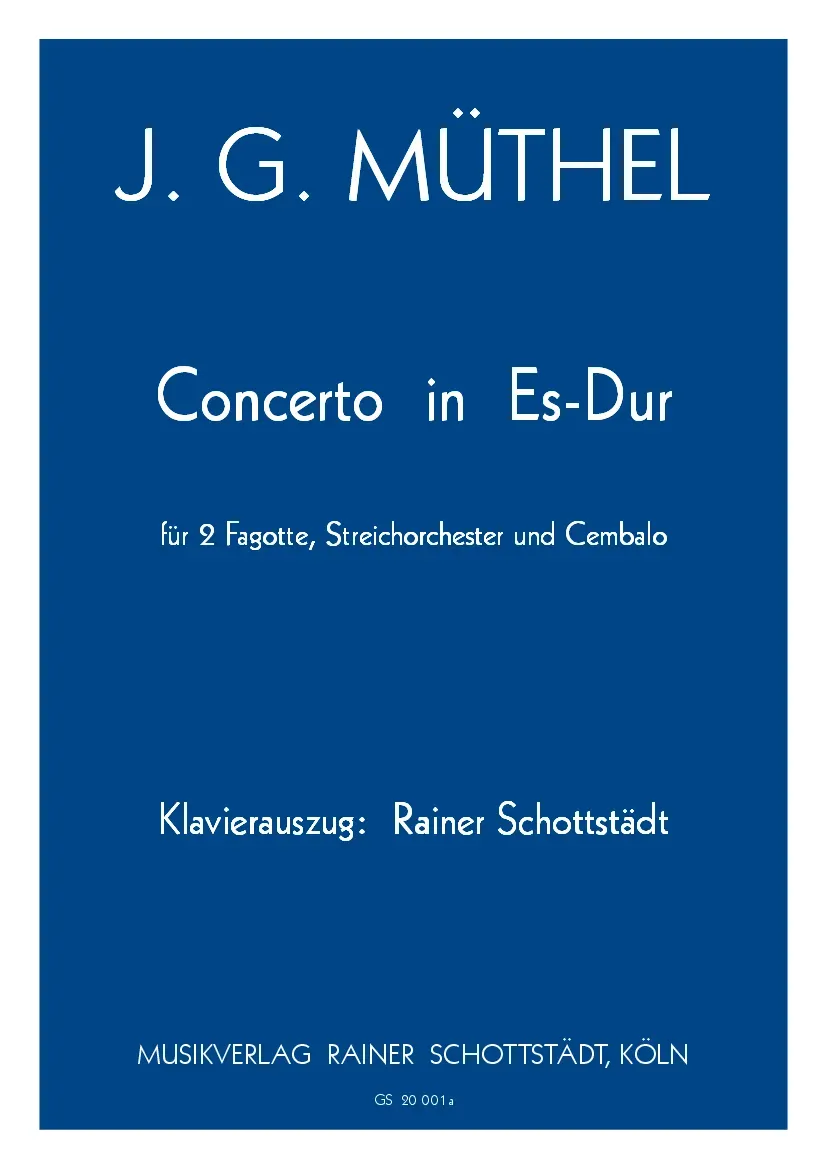 Musikverlag Rainer Schottstädt Müthel Concerto in Es Klavierauszug
