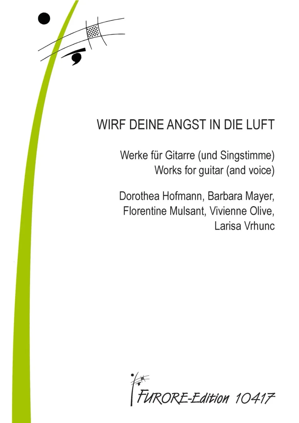 Furore Edition Wirf deine Angst Gitarrennoten Sammlung