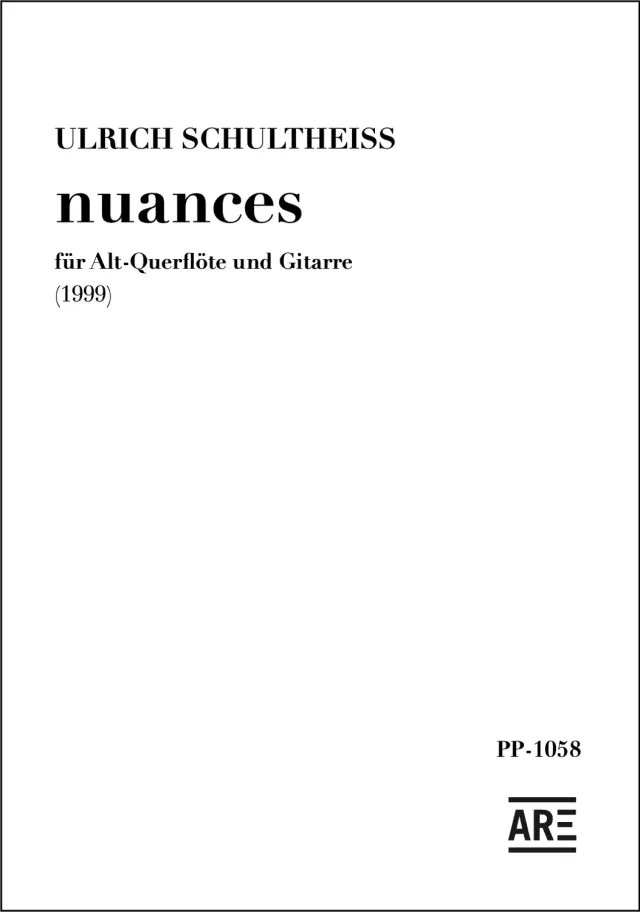 Are Musik Verlag Schultheiss nuances Duo Noten