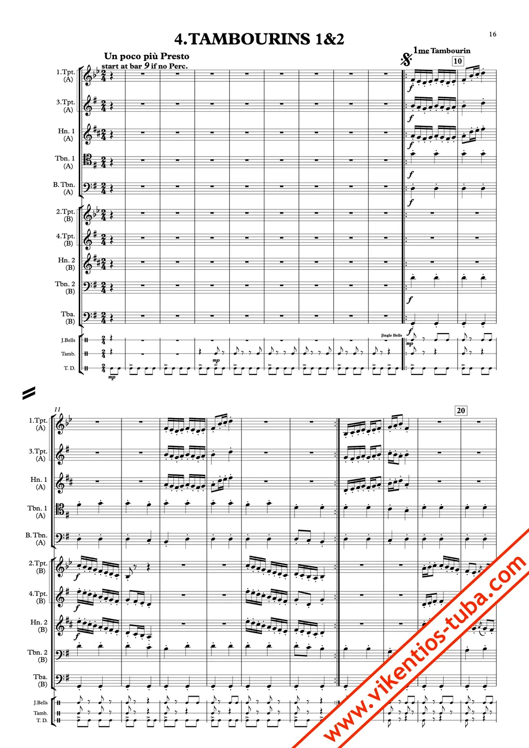 Vikentios Gionanidis Rameau Indes Galantes Noten Blechbläser