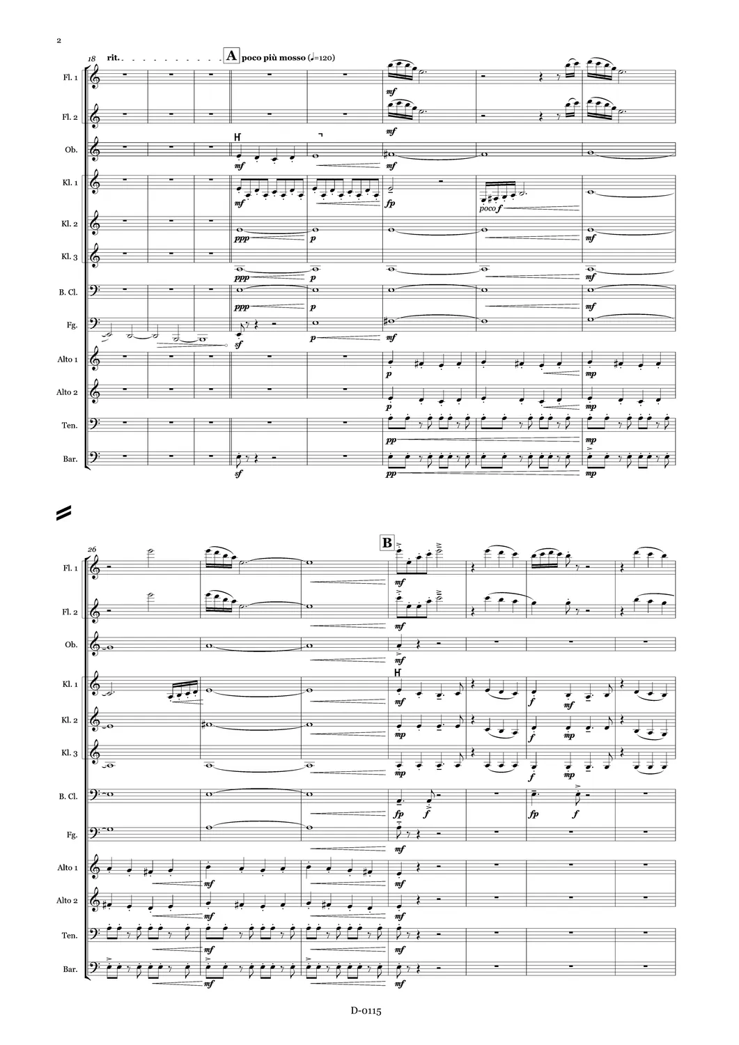 Are Musik Verlag Jeux de vent Bläsernoten 12 Stimmen