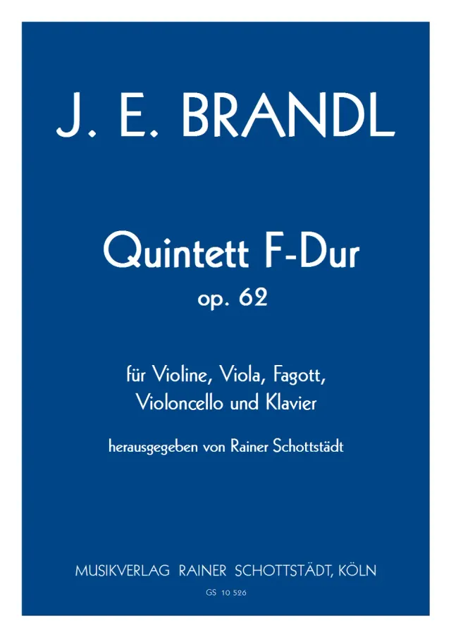 Musikverlag Rainer Schottstädt Quintett F-dur op.62 Noten Klavier