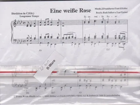 Studio-Verlag Rudi Seifert Eine weiße Rose Noten B-Ware klein