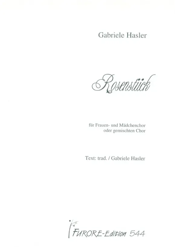Furore Edition Rosenstück Chornoten Frauenchor Klavier