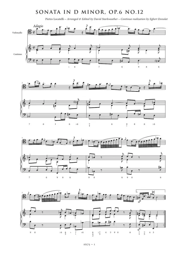Artaria Locatelli Sonata in D minor, Op. 6, No. 12