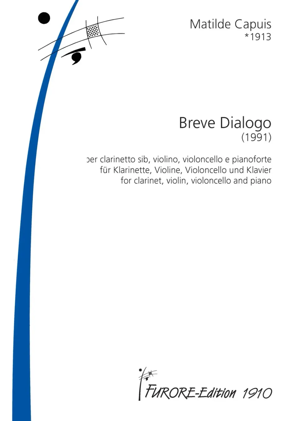 Furore Edition Breve Dialogo Kammermusik Partitur Stimmen