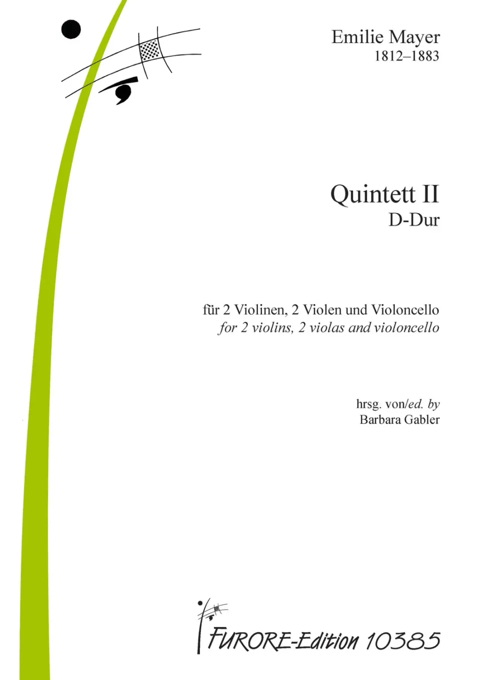 Furore Edition Quintet II String Quintet D major Streichquintett Noten