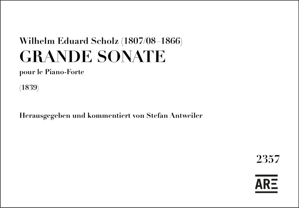 Are Musik Verlag Scholz Grande Sonate Klaviernoten 1839