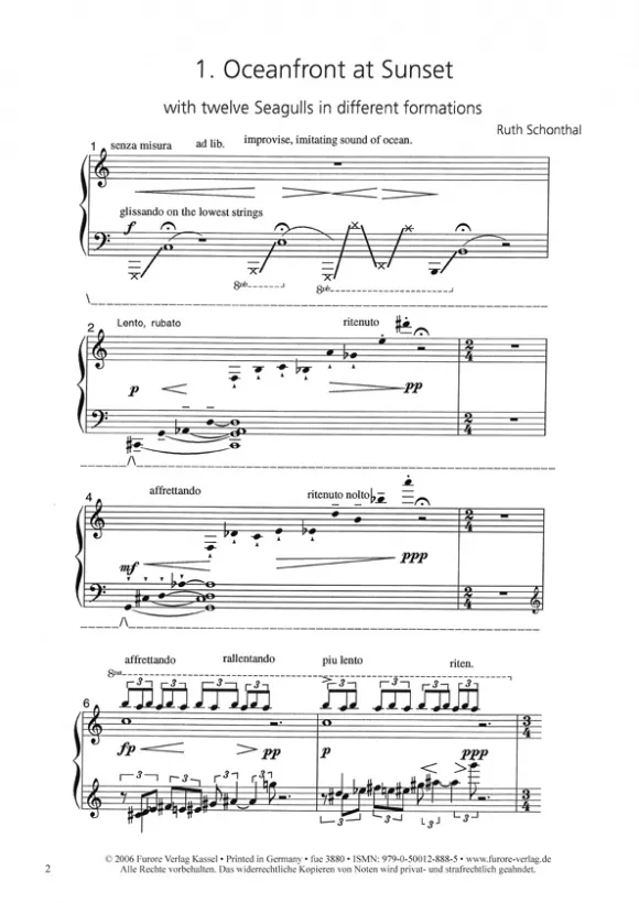 Furore Edition Five Oceanic Preludes Klavier Orgel Noten