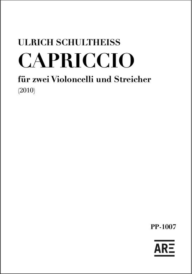 Are Musik Verlag Schultheiss Capriccio Noten 2 Celli Streicher
