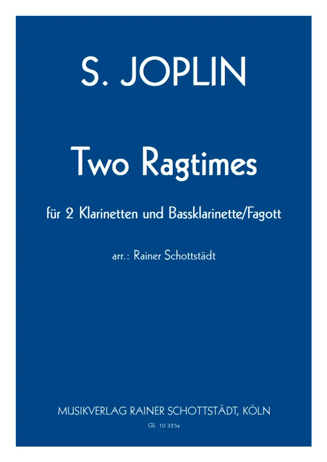 Musikverlag Rainer Schottstädt 2 Ragtimes Noten für Klarinetten-Duo