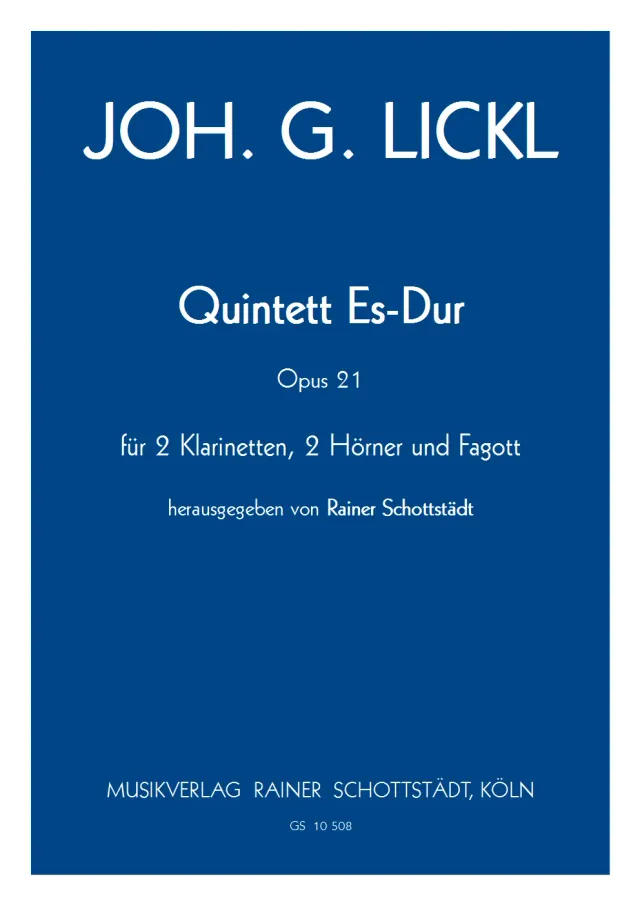 Musikverlag Rainer Schottstädt Quintett Es-dur op. 21 Noten