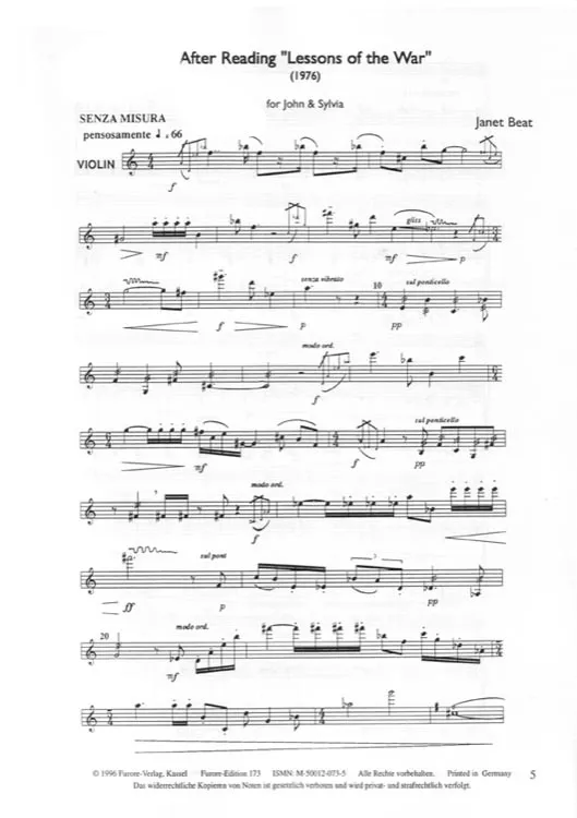 Furore Edition After Reading Lessons Noten Violine