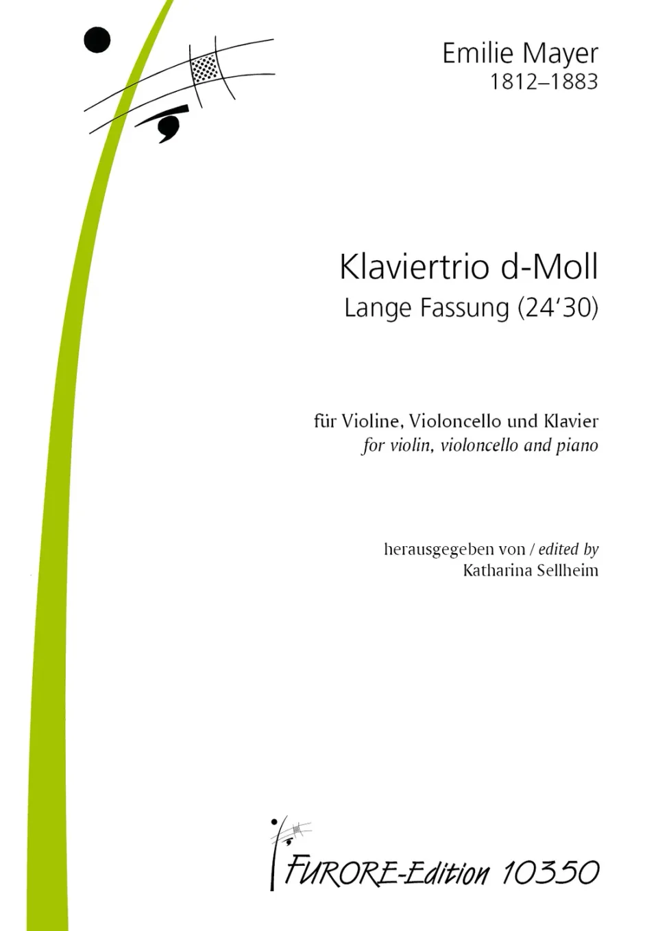 Furore Edition Piano Trio in D minor Klaviertrio