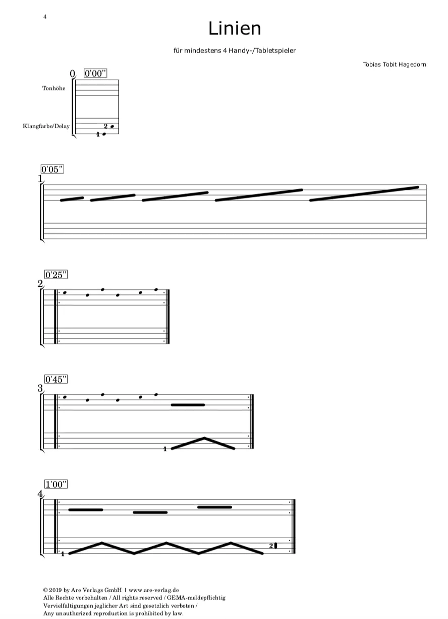 Are Musik Verlag Hagedorn Linien 2018 Noten Handyensemble