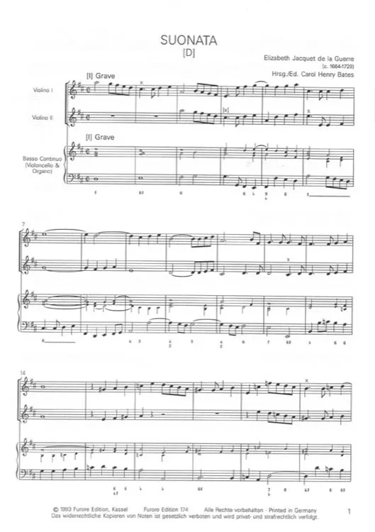Furore Edition Triosonaten Band 2 Noten Streicher Orgel