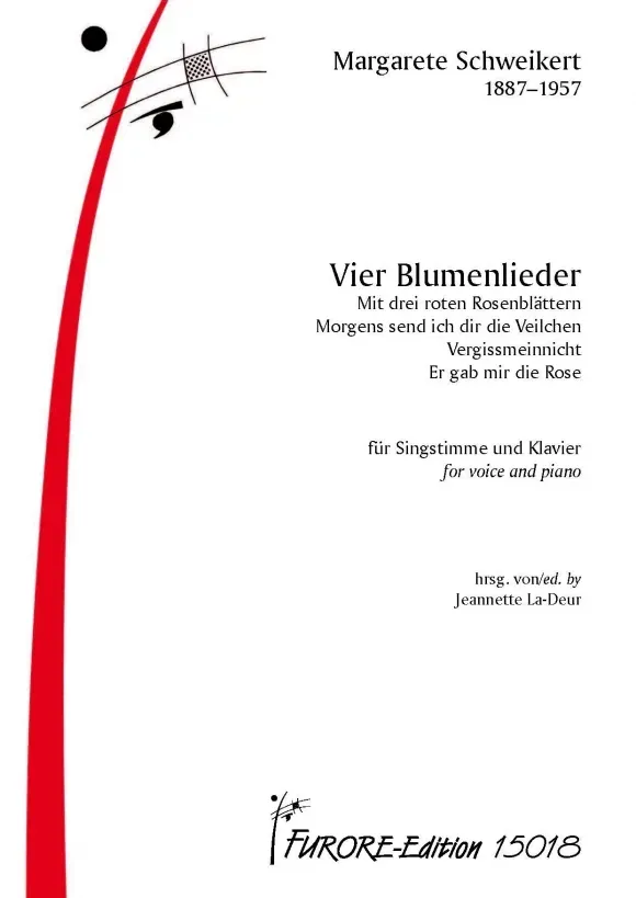 Furore Edition Vier Blumenlieder Noten Gesang Klavier