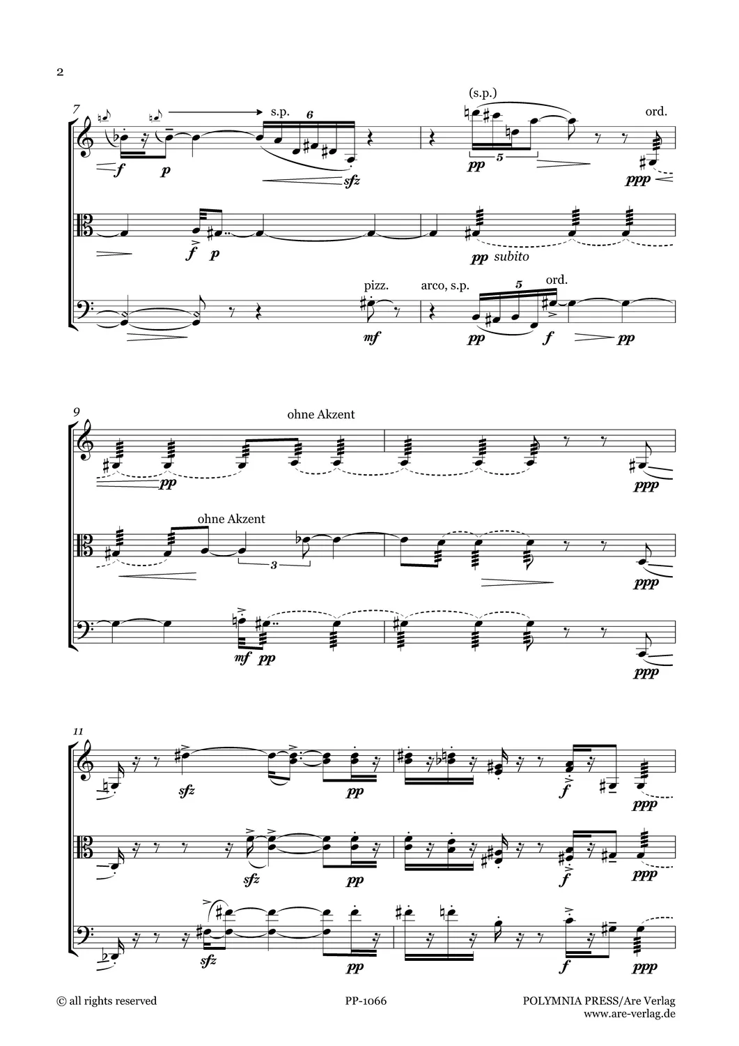 Are Musik Verlag Ulrich Schultheiss Adagio für Streichtrio