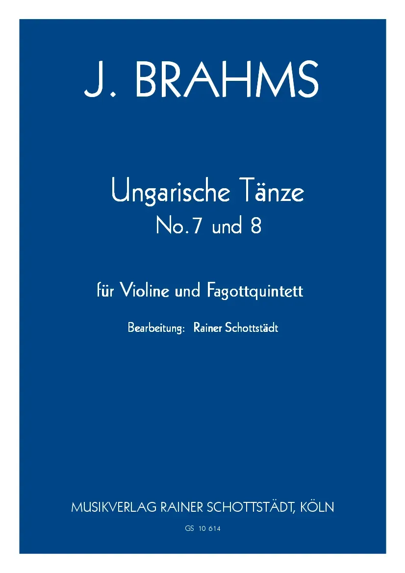 Musikverlag Rainer Schottstädt Ungarische Tänze 7 und 8 Noten Ensemble
